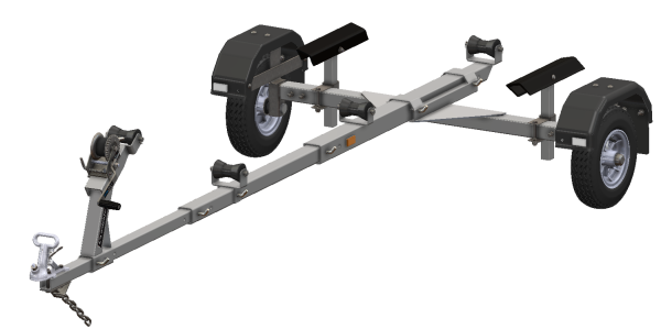 Dunbier Portable Alloy Trailer - Collapsed